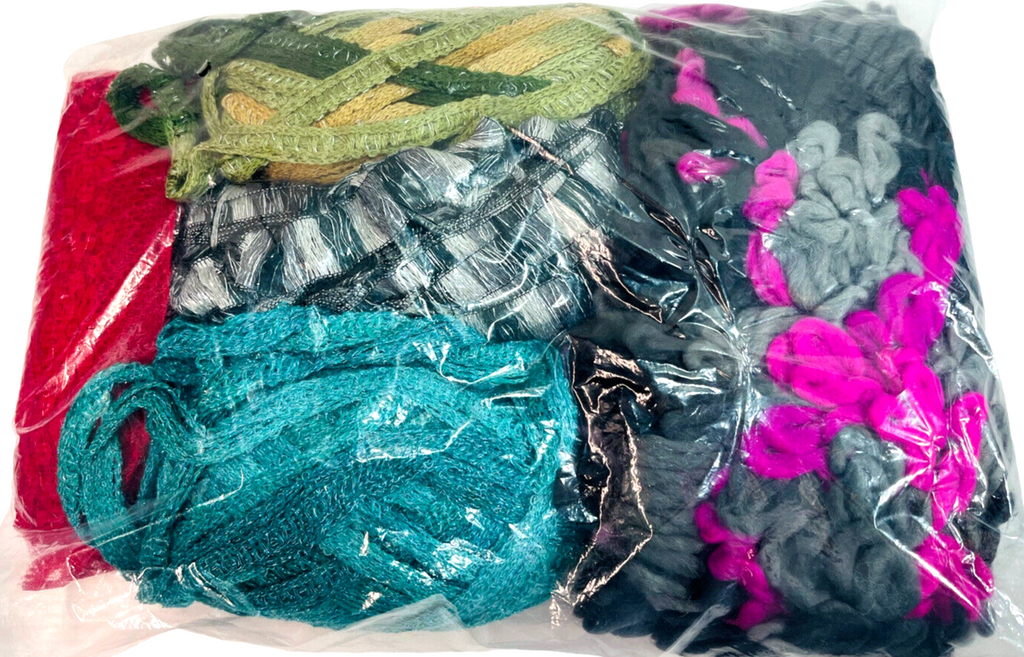 100% Mix Fibers Yarn Make 5-Scarves Net Weight 16 Oz. Fashion Pack