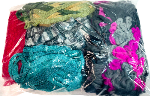 100% Mix Fibers Yarn Make 5-Scarves Net Weight 16 Oz. Fashion Pack