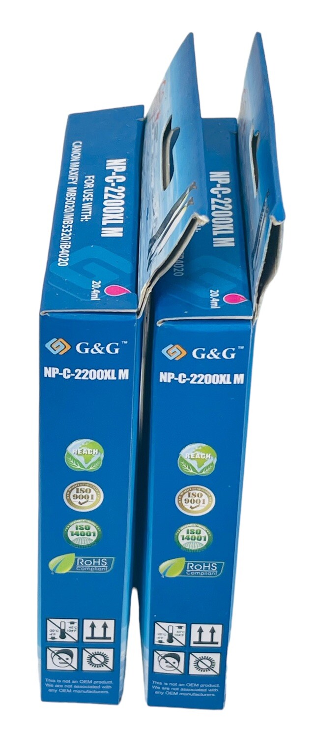 INK CARTRIDGE, COLOR-MAGENTA Expired 9/17~G&G NP-C-2200XL M, NEW FACTORY-SEALED