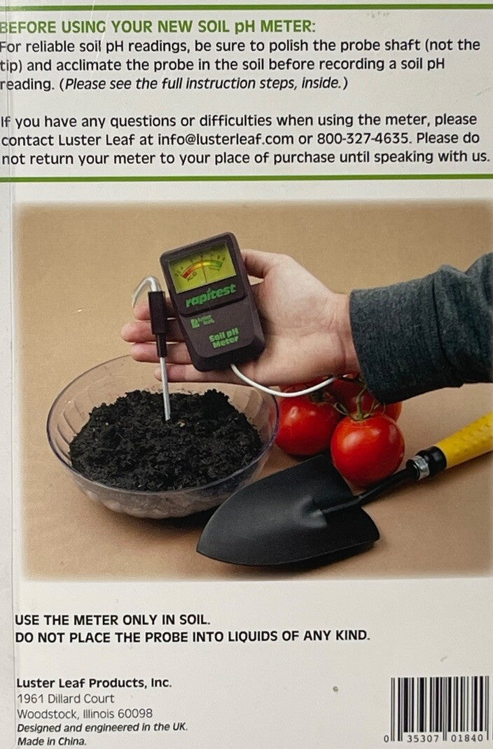 PH WITH CORD SOIL LAWN FLOWER PLANT TEST METER GARDEN TESTER RAPITEST 1840