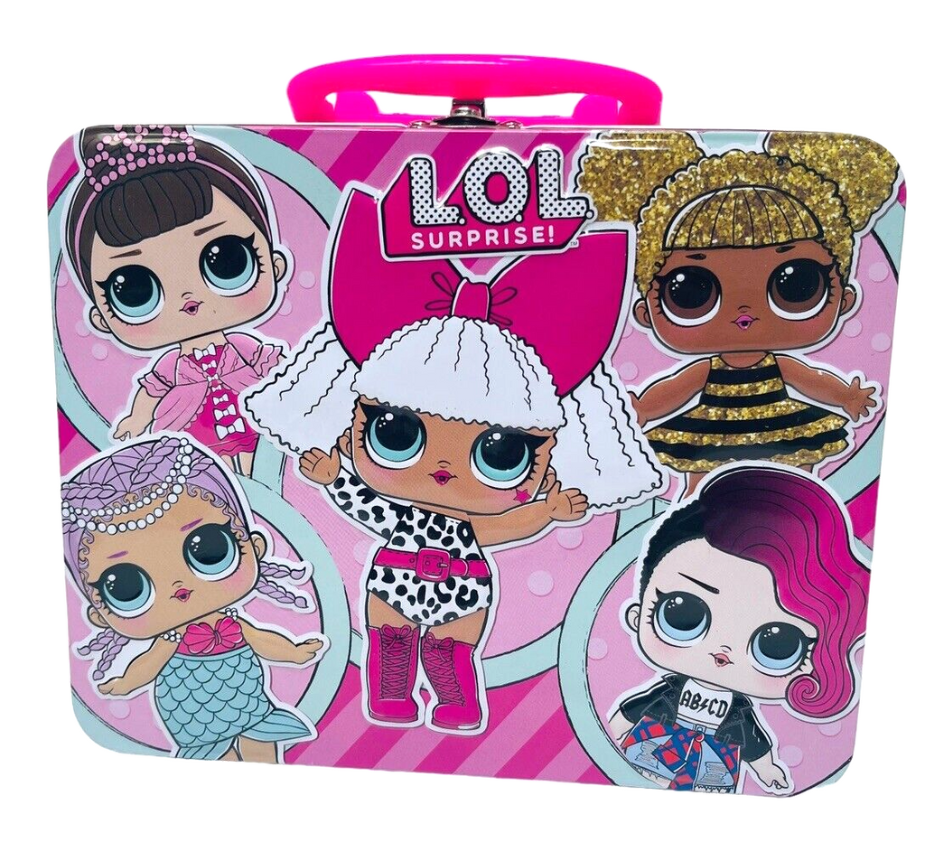 2 LOL Mini Dolls, LOL Surprise Tin Lunch Box, & 48 Pc Cardinal Puzzle.