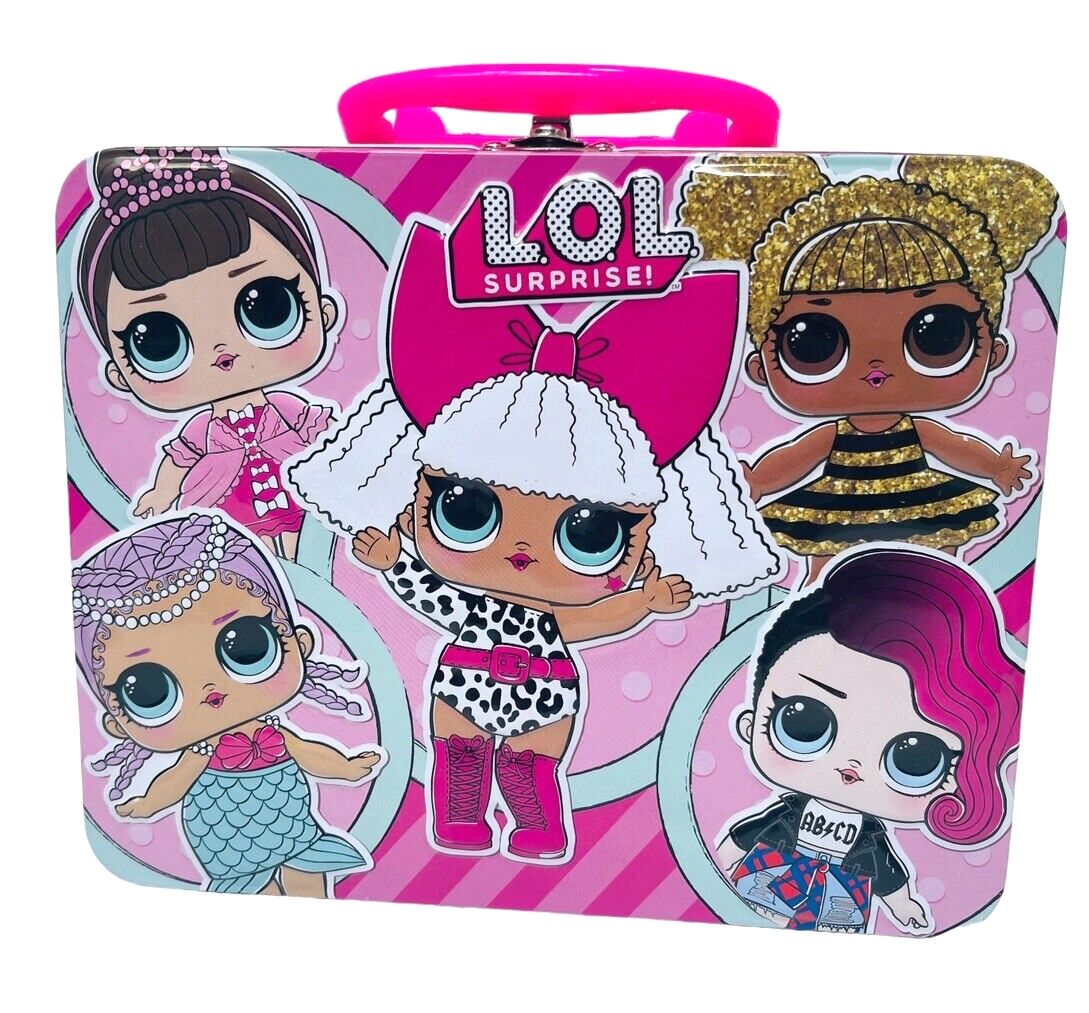 2 LOL Mini Dolls, LOL Surprise Tin Lunch Box, & 48 Pc Cardinal Puzzle.