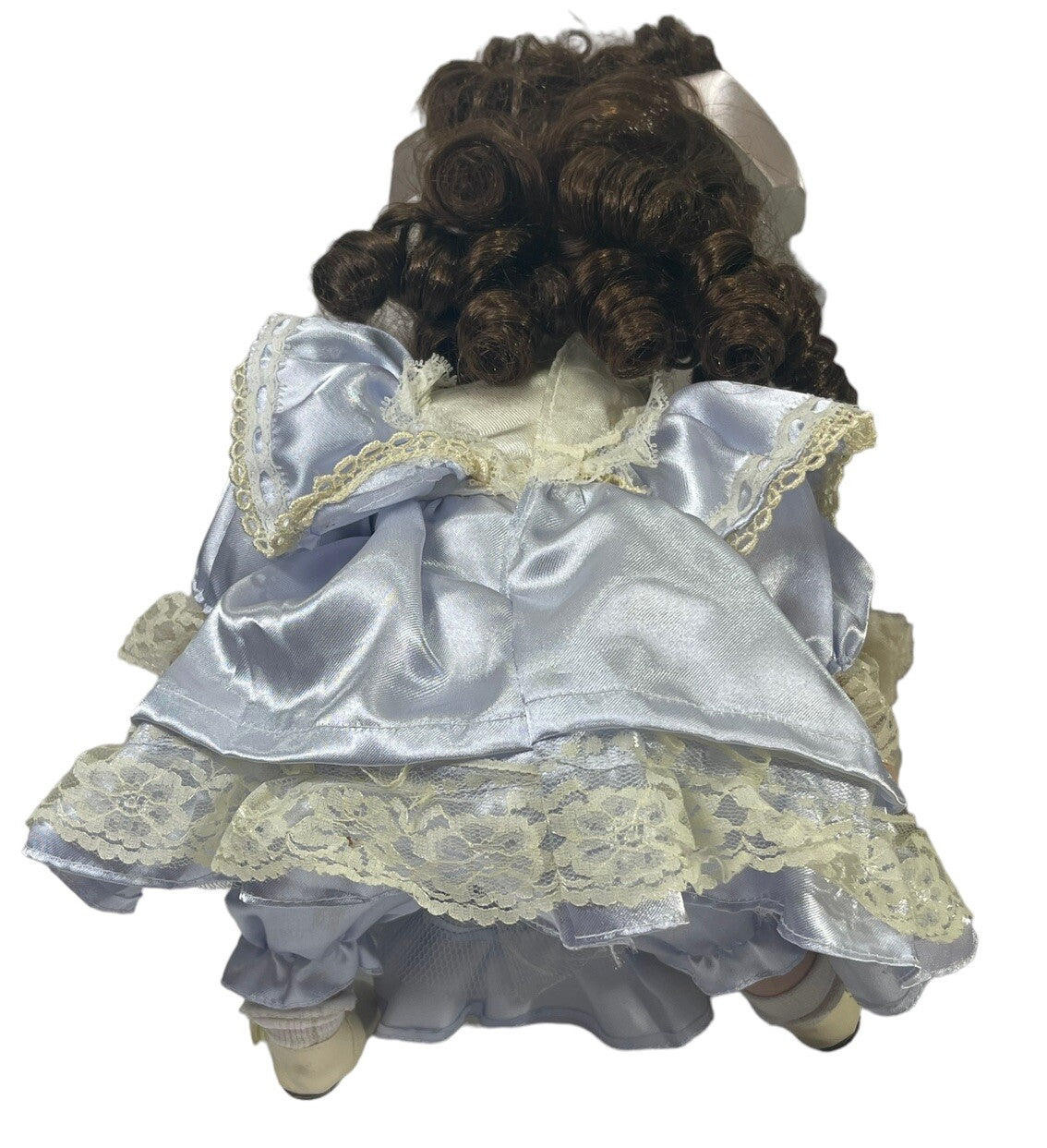 Unique Adorable Pretty In Purple Porcelain Doll ~ In Sitting Position ~ I - 5000