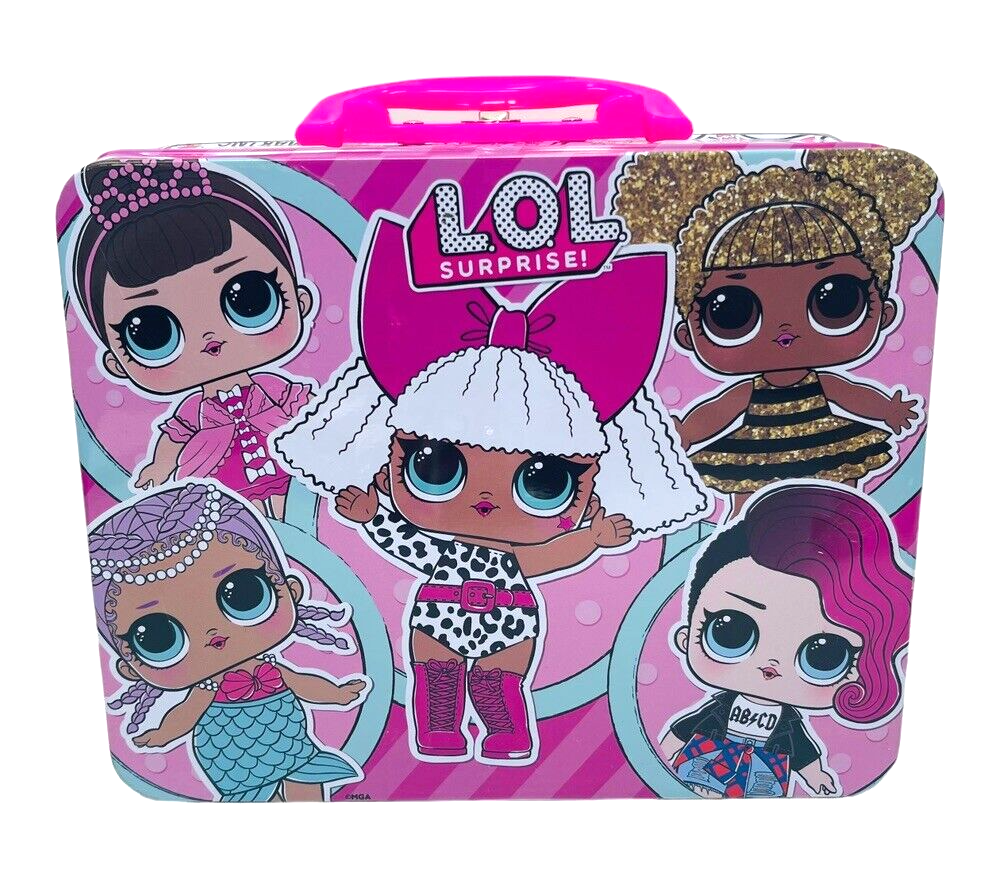 2 LOL Mini Dolls, LOL Surprise Tin Lunch Box, & 48 Pc Cardinal Puzzle.