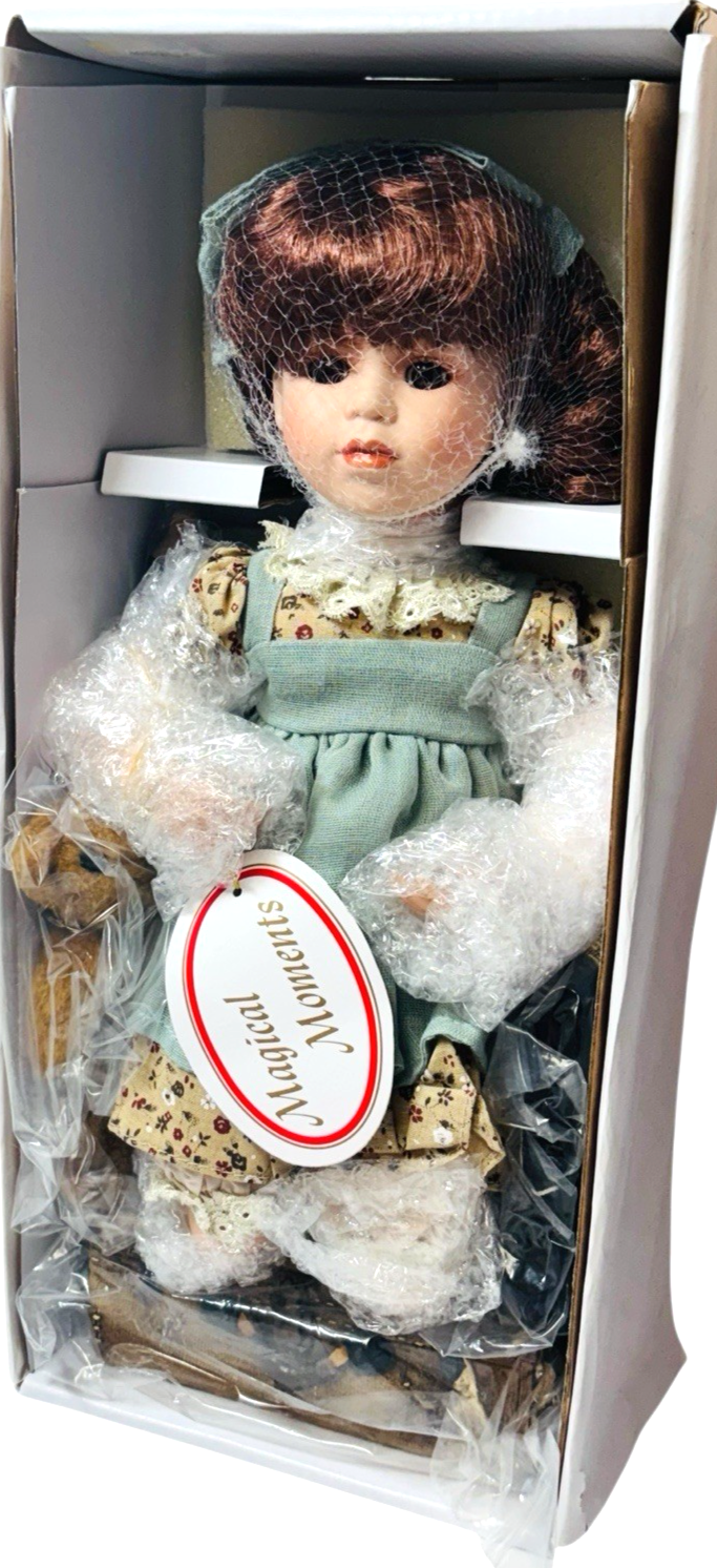NEW Magical Moments Porcelain Doll MANDY w/COA, Accessories, Original Box, NRFB.