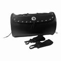 FRONT HANDLE Motorcycle LEATHER Saddlebag L 15.5 X H 5 X R 27.5 Fork Bag