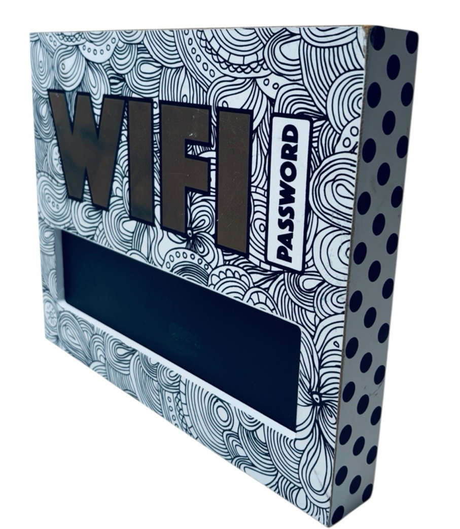 WIFI PASSWORD SIGN - CHALKBOARD ERASABLE 11" X 9", PEOPWNED.