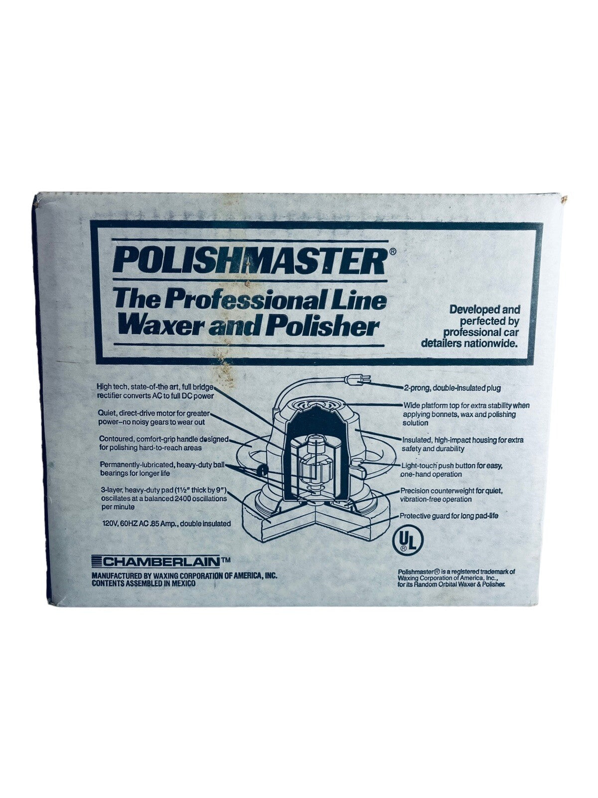 1900 Buffer/Polisher 9” Chamberlain Professional Line w/Manual - POWERMASTER