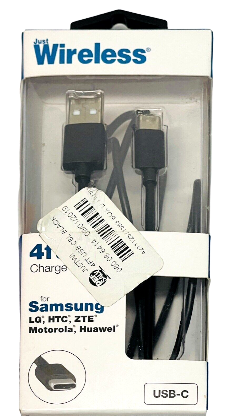 USB-C Charge & Sync Cable ~ For: Samsung, LG, HTC, ZTE & MORE - Just Wireless
