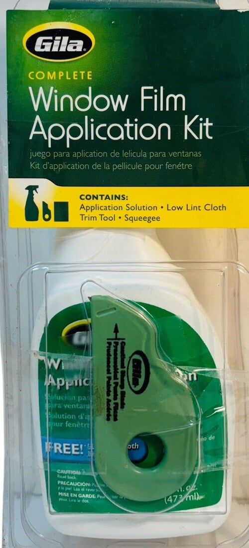 Gila Complete Window Film Application Kit Solution - Cloth - Trim Tool & Sqeegee