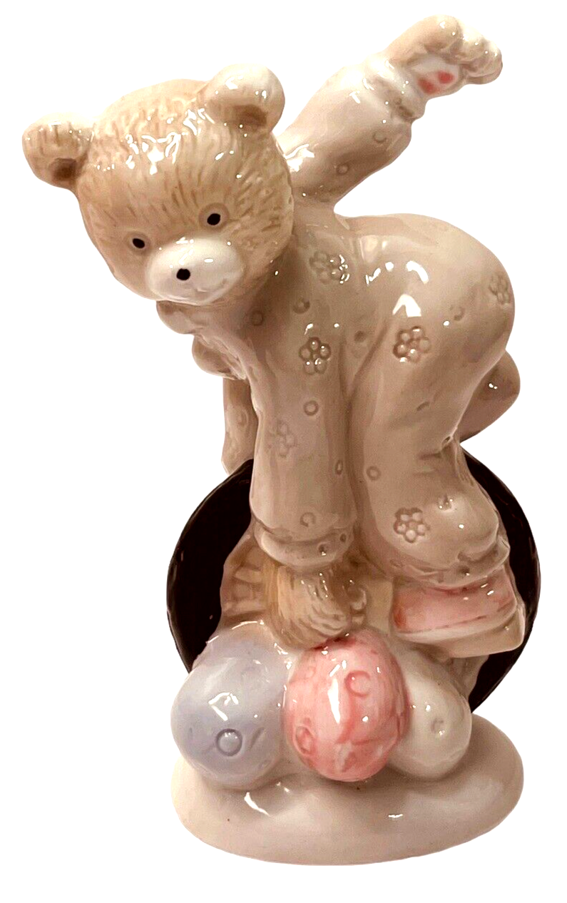 Porcelain Circus Bear on Unicycle Figurine Vintage #20251-Sorrento Collection