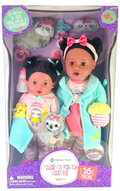 NEW Vinyl Dolls Pajama Party Sisters 13" & 16" (16 Accessories) Member's Mark