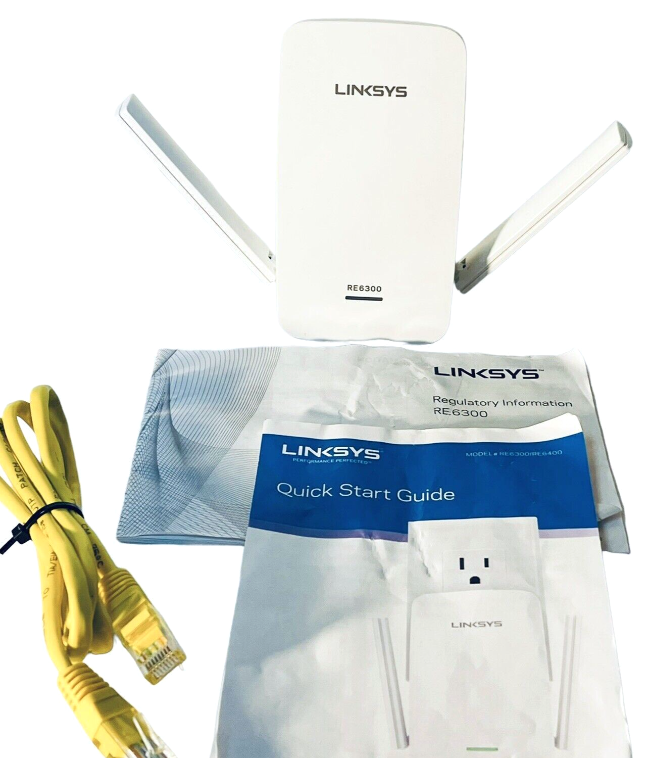 WiFi Range Extender, Includes Ethernet Cabe & Manual - Linksys RE6300 ~ PREOWNED