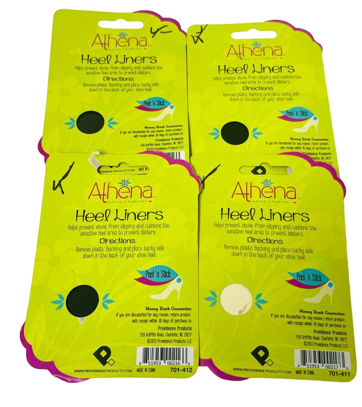 NEW Athena Heel Liners "Peel 'n Stick" for Women Shoes.