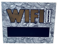WIFI PASSWORD SIGN - CHALKBOARD ERASABLE 11" X 9", PEOPWNED.