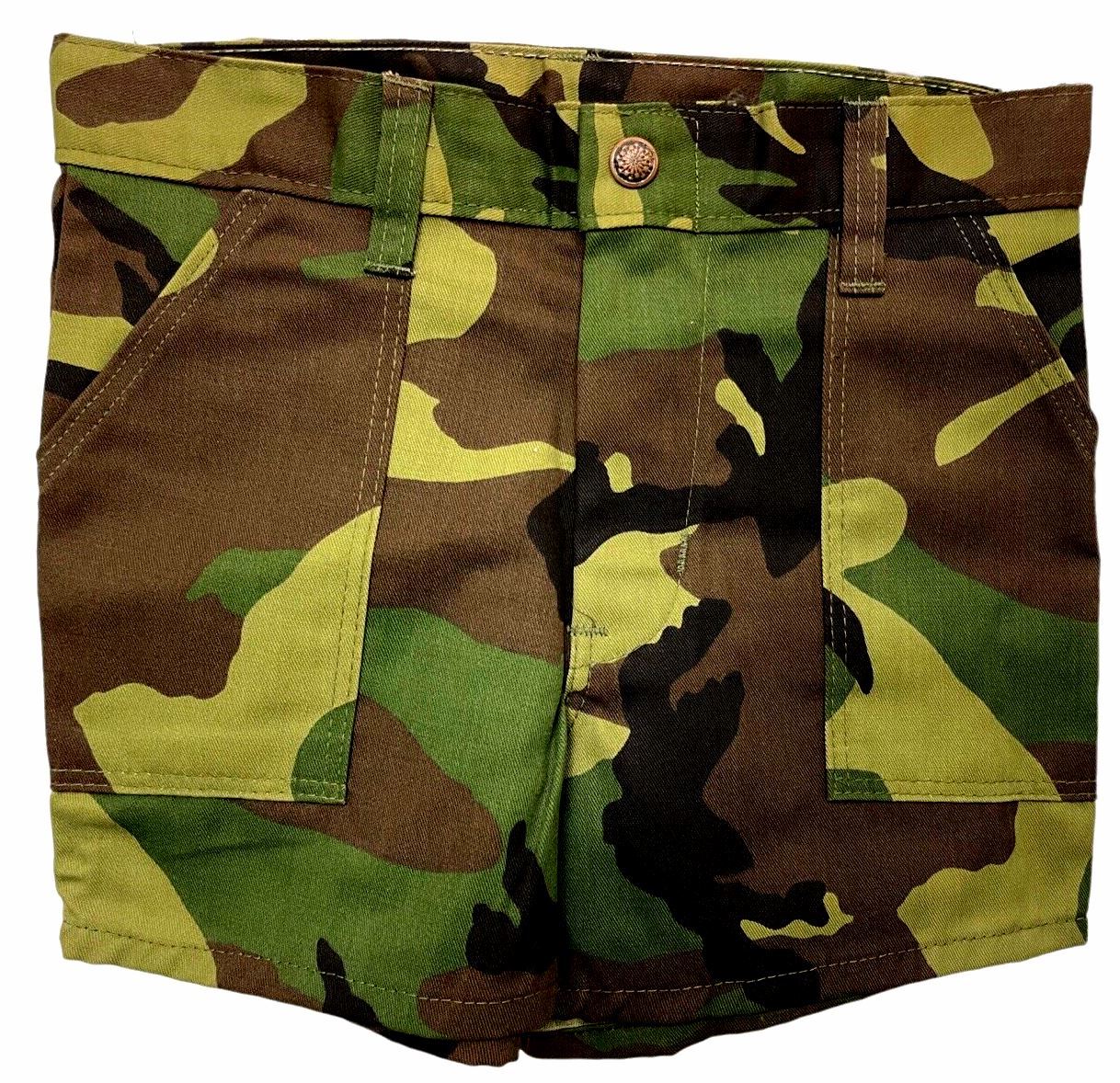 Camouflage Shorts Unisex CHILD Size 12 - Waist 13'' - Cut-90 Made In USA ~ NEW