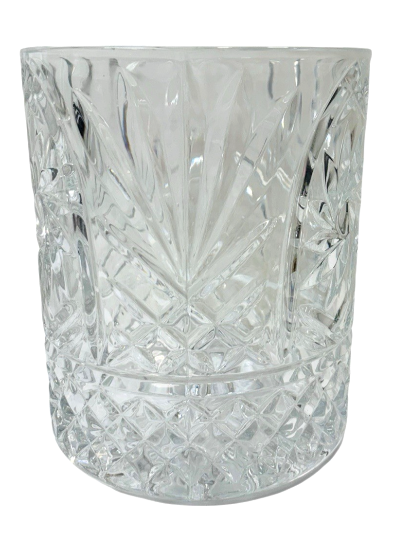 Heavy Beautiful Crystal Biscuits Cookies or Candy Jar Diamond Cut 8”Tall/6.10lbs