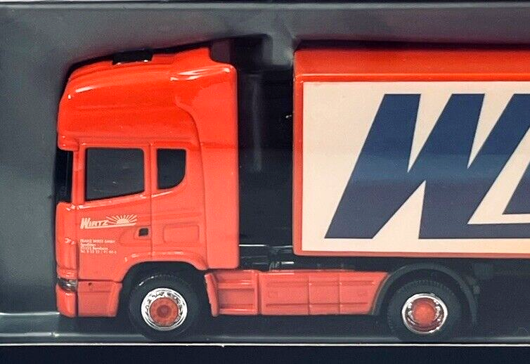 HERPA MAGIC SCANIA TRACTOR TRAILER TRUCK WIRTZ SPEDITION DIE-CAST SCALE 1:87