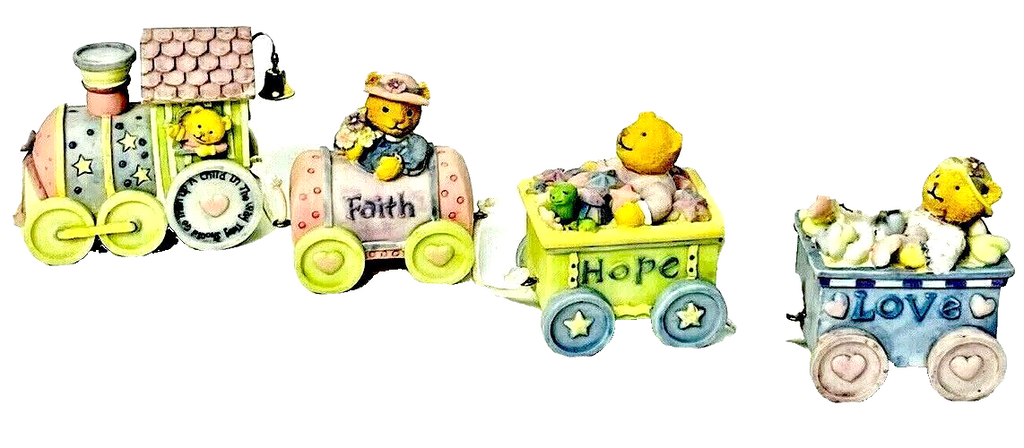 Porcelain Train Set Figurine "Faith-Hope-Love" Rasche Dicksons© 2003 - MINT