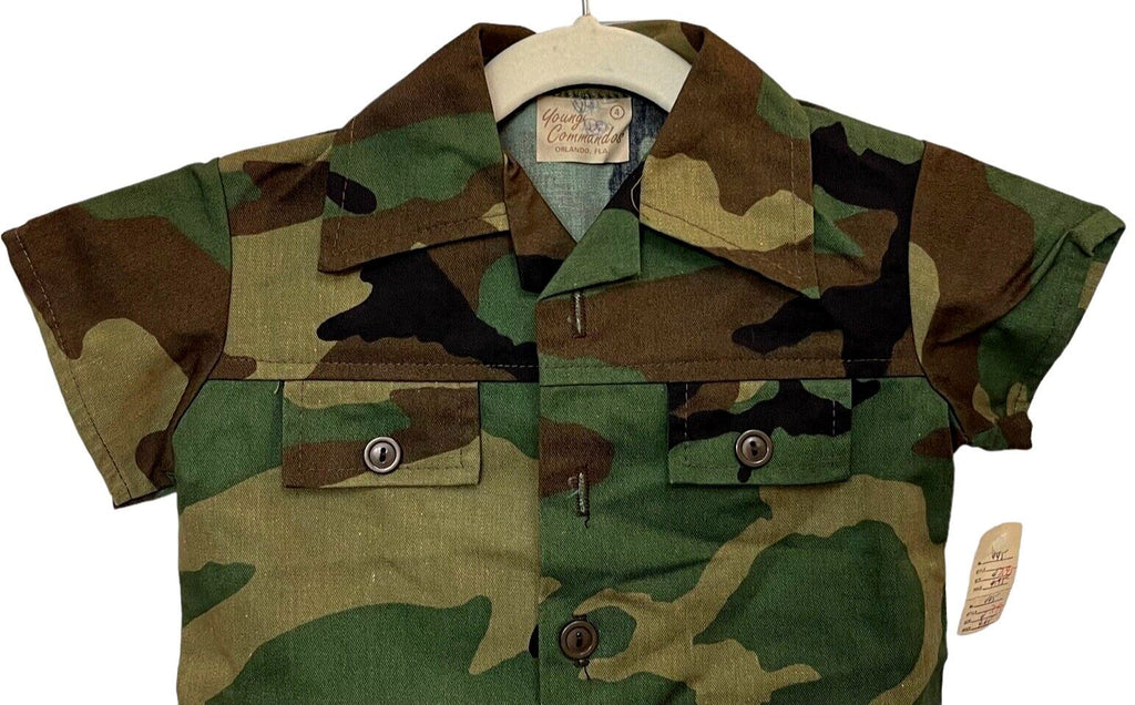 Camouflage Shirt BOYS Size 4 by; Young Commandos "NEW - FREE SHIPPING"