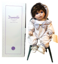 Virginia Turner 1992 Porcelain Doll Danielle Large Blue Eyes H-17” & 2.4Lbs.