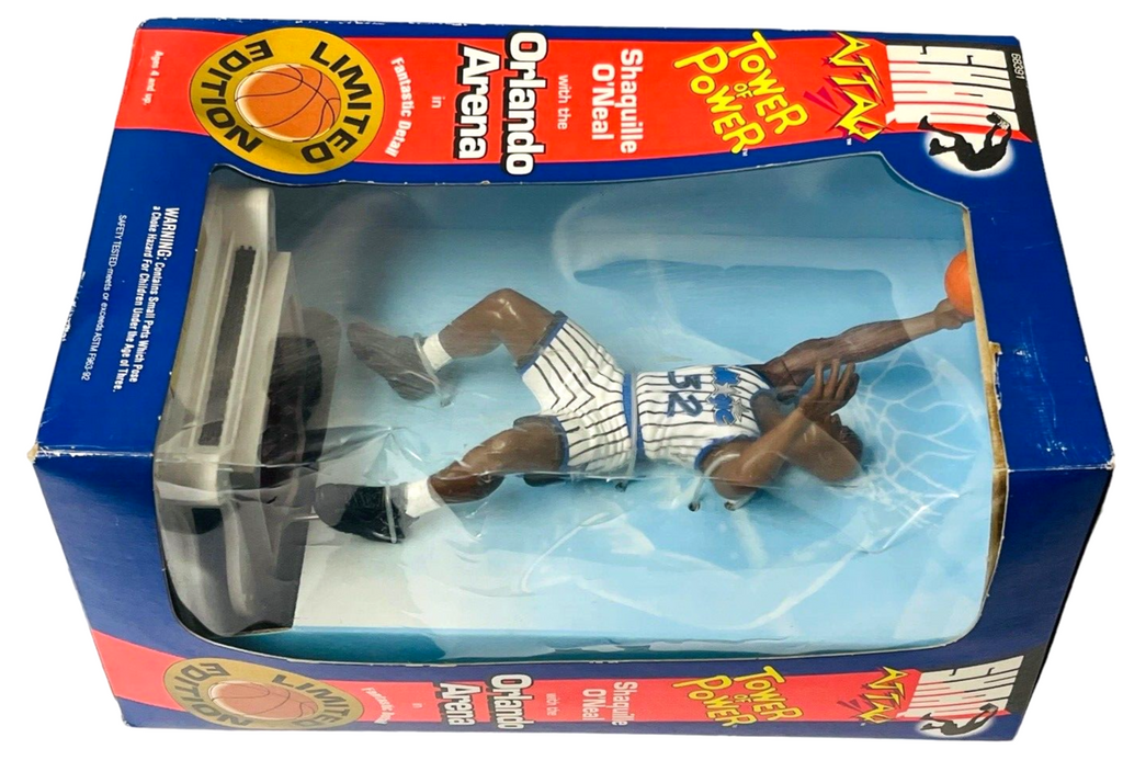 Shaquille O'Neal Tower of Power Kenner Figure w/Orlando Arena-Detail-Shaq ATTAQ