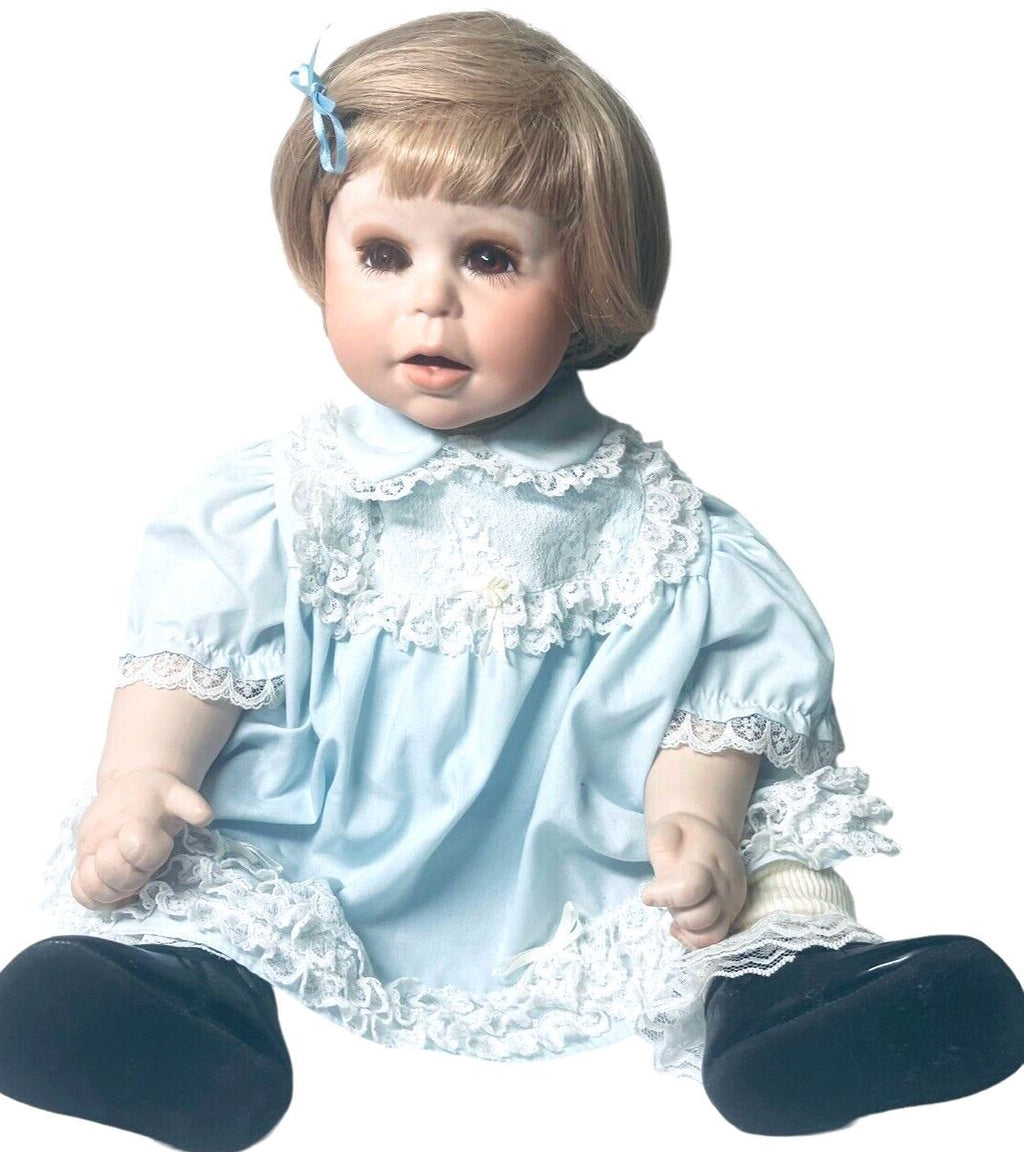 SWEET LIFELIKE Porcelain Blonde Doll (L 20"XW 10"~Wt 4.7lbs) Wears 6mth Clothing