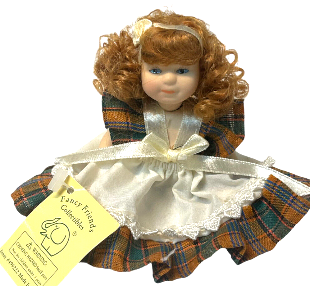 Fancy Friends 4" Porcelain Dolls Lot-2 Collectibles Green Trading VINTAGE
