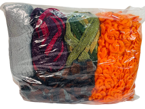 100% Mix Fibers Yarn Make 5-Scarves Net Weight 16 Oz. Fashion Pack