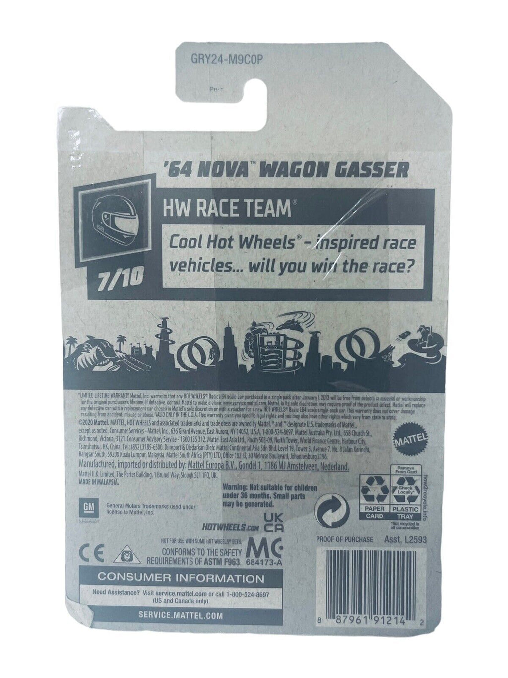 ‘64 NOVA WAGON GASSER 7/10 2022, #232/250 HW RACE TEAM Hot Wheels - BRAND NEW