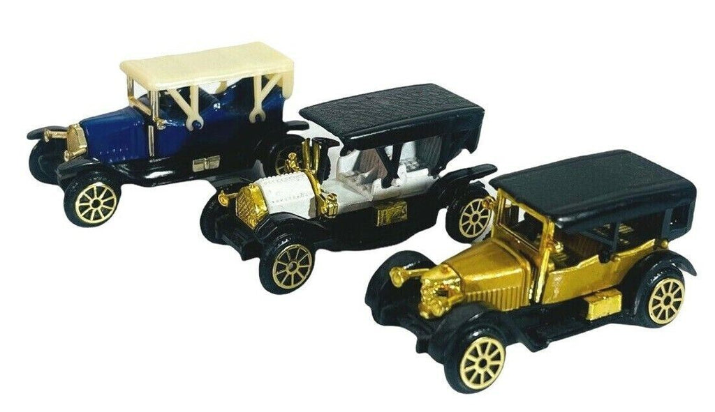 Model Cars w/Lifelike Sterling Wheel & Rubber Tires Unique - Lot of 3 Vintage
