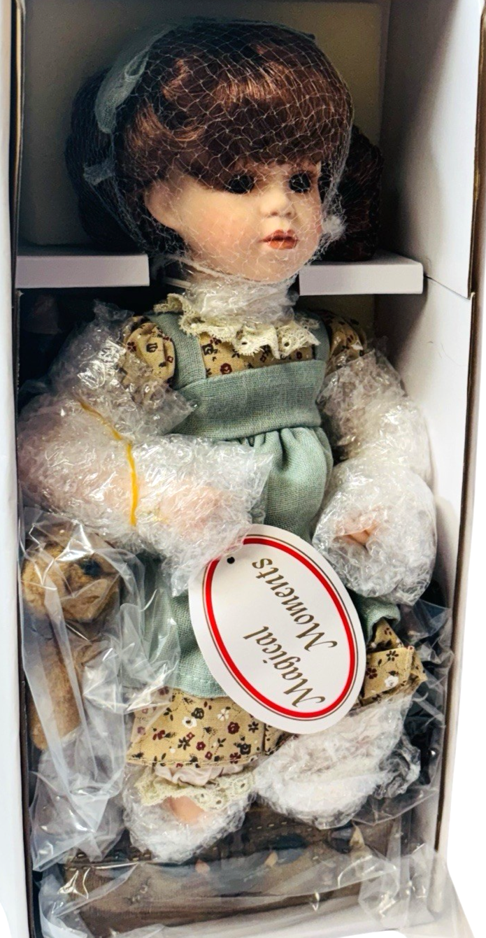 NEW Magical Moments Porcelain Doll MANDY w/COA, Accessories, Original Box, NRFB.