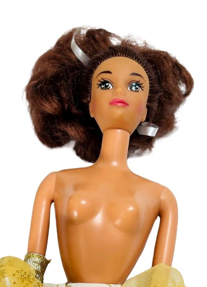 1966 MATTEL Princes Barbie Doll Barbie - Wearing A Gold Evening Gown