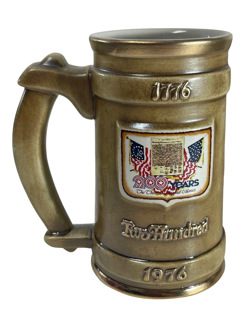 North Carolina Ceramic Stein Mug 1976 USA 200 Years Celebration No.165 ~ RARE