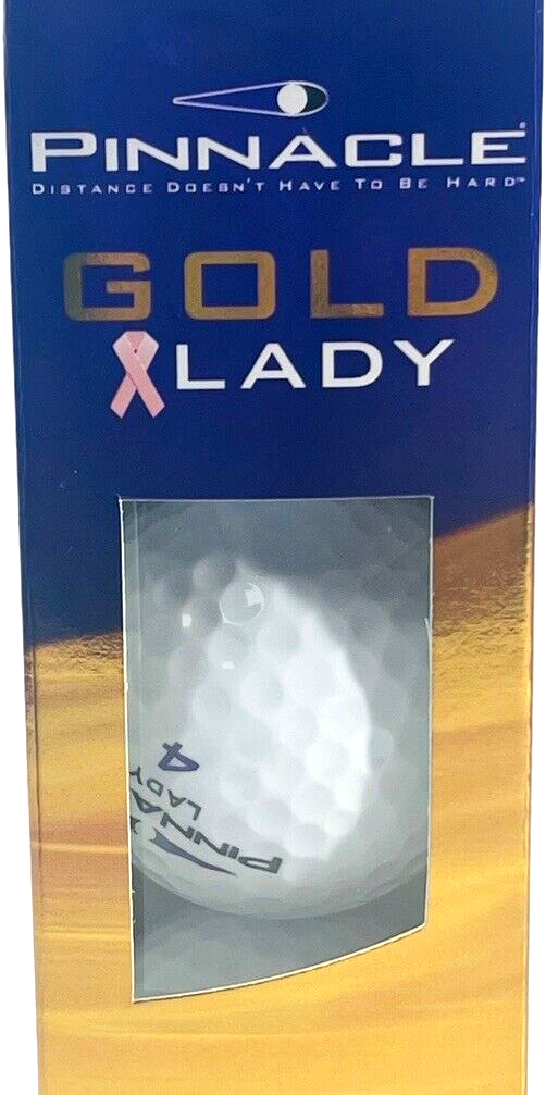 THREE GOLF BALLS LADY #4 with pink ribbon KOMEN Breast CANCER Pinnacle NEW