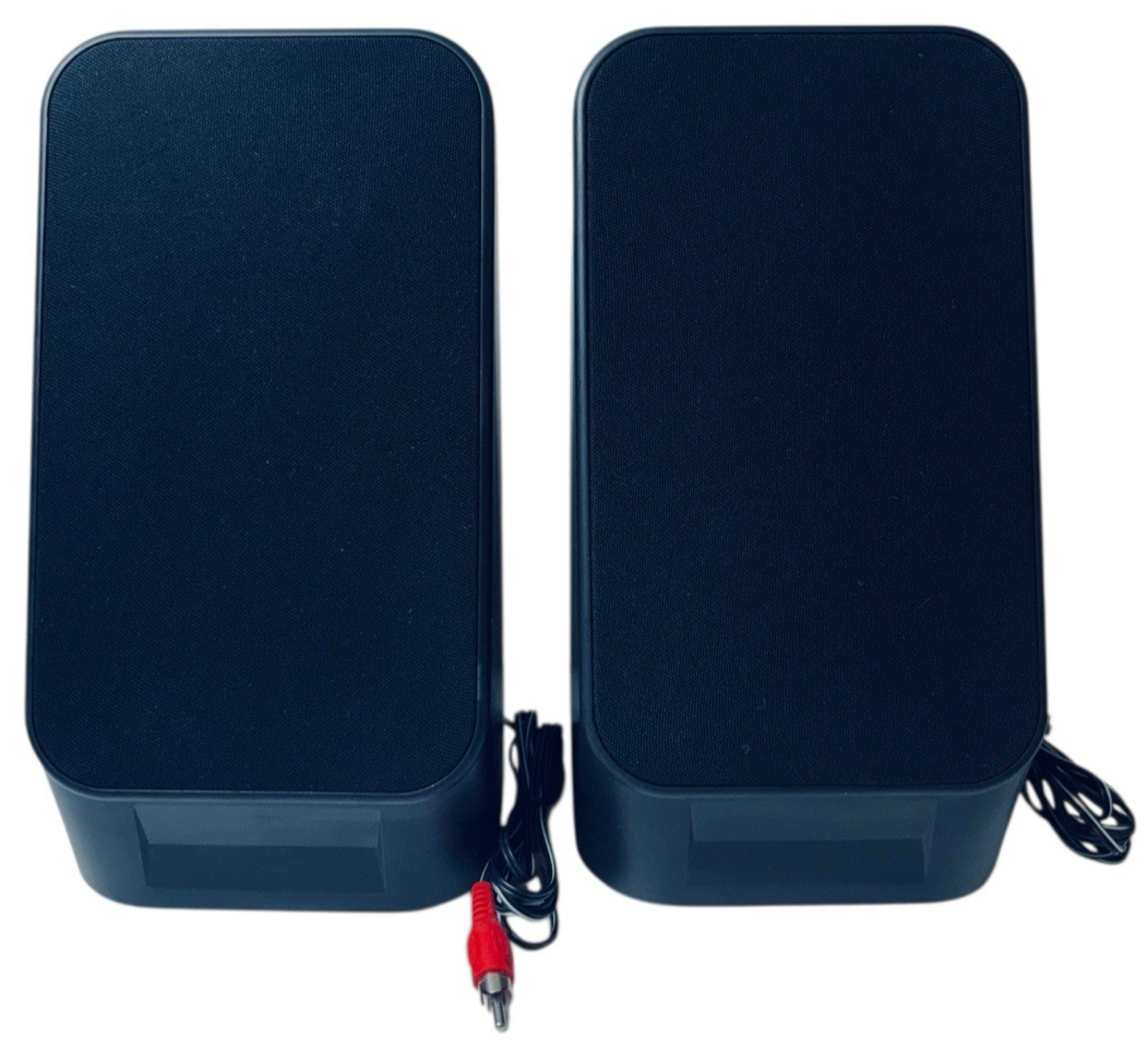 ONN Stereo Speakers 10 X 5 Inches, Audio Port, Set of 2 (Without-Hub).
