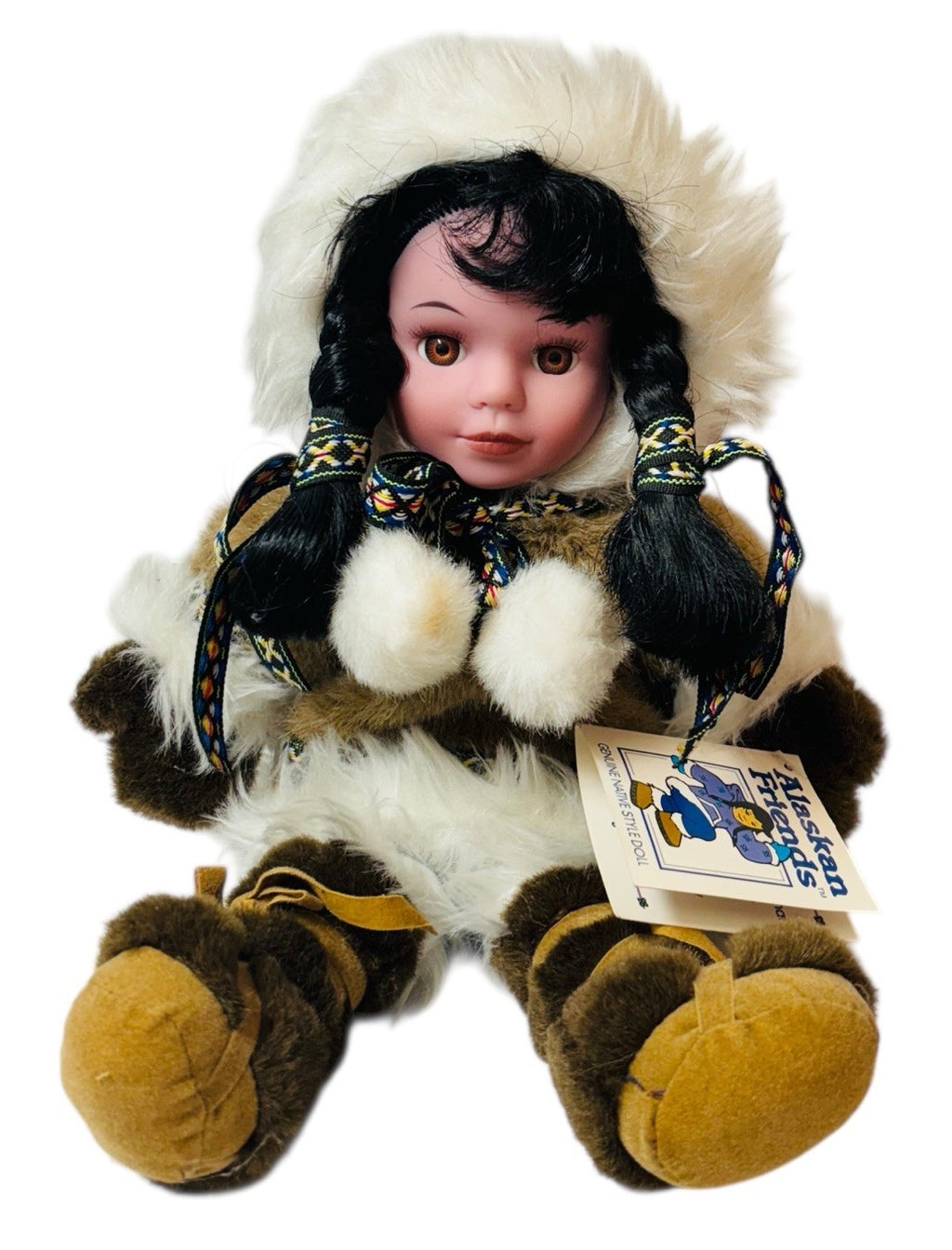 Alaskan Friends Doll Genuine Native Style Doll Girl Eskimo 10" Hand Crafted