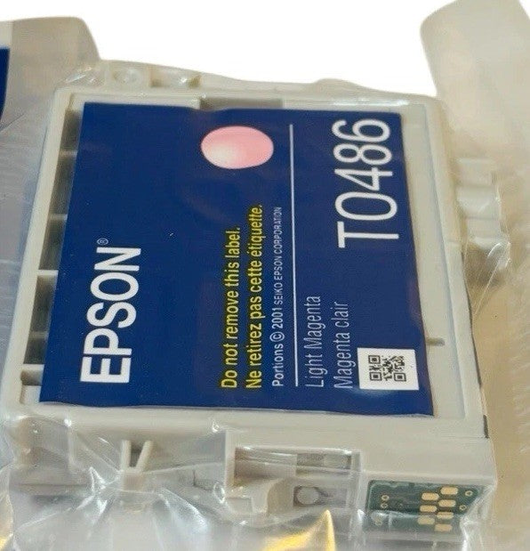 Genuine EPSON Ink CartridgeT0486 "Light Magenta" Factory Sealed-NEW