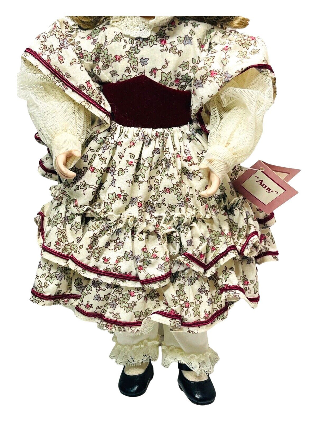 LITTLE WOMAN COLLECTION 1994 PORCELAIN DOLL AMY No 4848FA w/CERTIFICATE