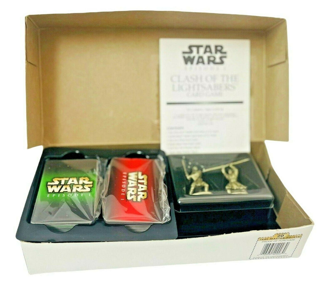 Star Wars Exclusive Pewter Figures w/Card Game 1 Clash of The Light Sabers