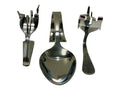 Cambridge STAINLESS-STEEL Tasting Spoon & 2-Specialty Curve-Forks - PREOWNED