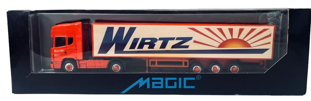 HERPA MAGIC SCANIA TRACTOR TRAILER TRUCK WIRTZ SPEDITION DIE-CAST SCALE 1:87