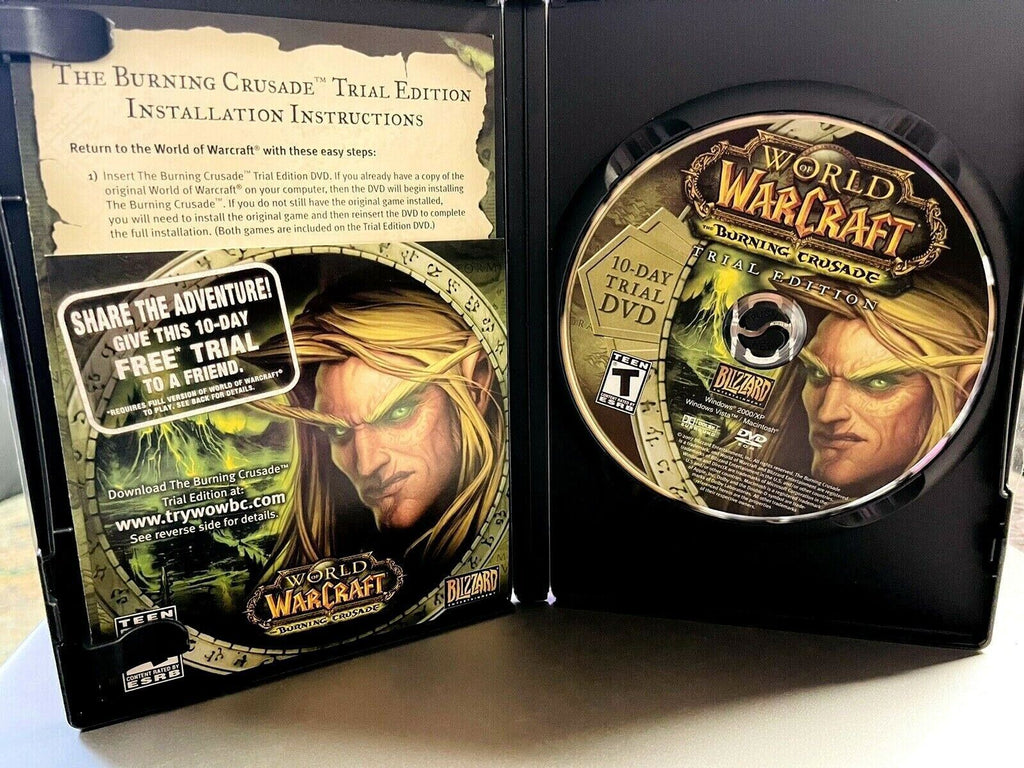 World of War Craft THE BURNING CRUSADE DVD/ROM Windows 2000/XP Expansion -2007