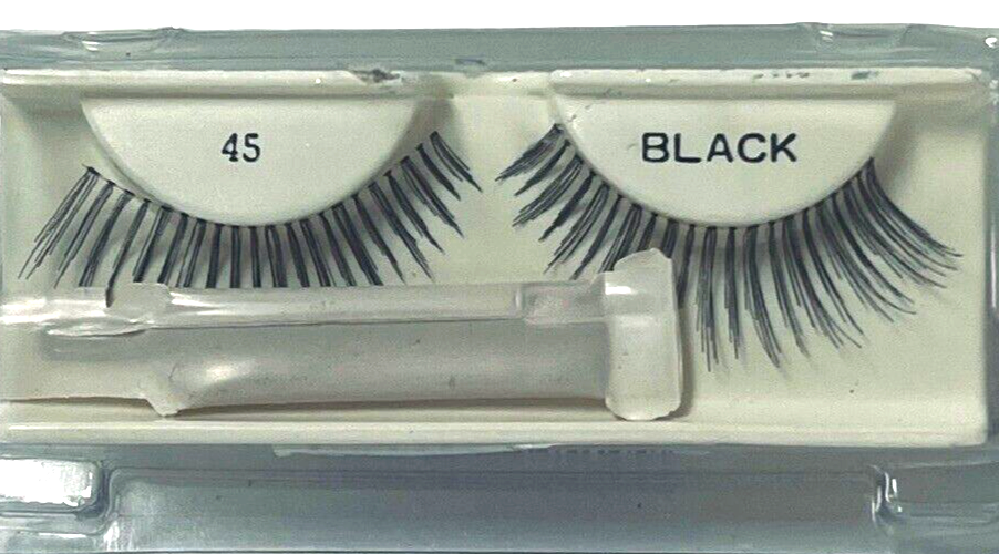 Andrea Lashes Strip Style 45 Black (1 Pack) w/Adhesive