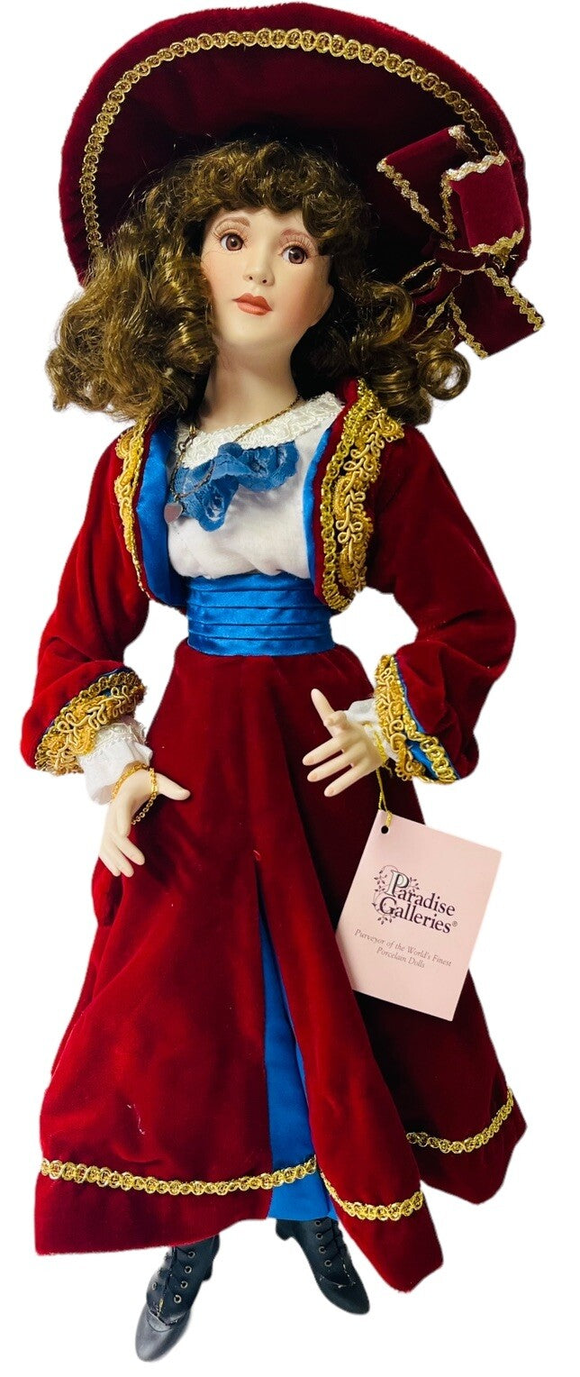 PARADISE GALLERIES DOLL 19" CHARLENE VICTORIAN W/COA B199 BY; PATRICIA ROSE