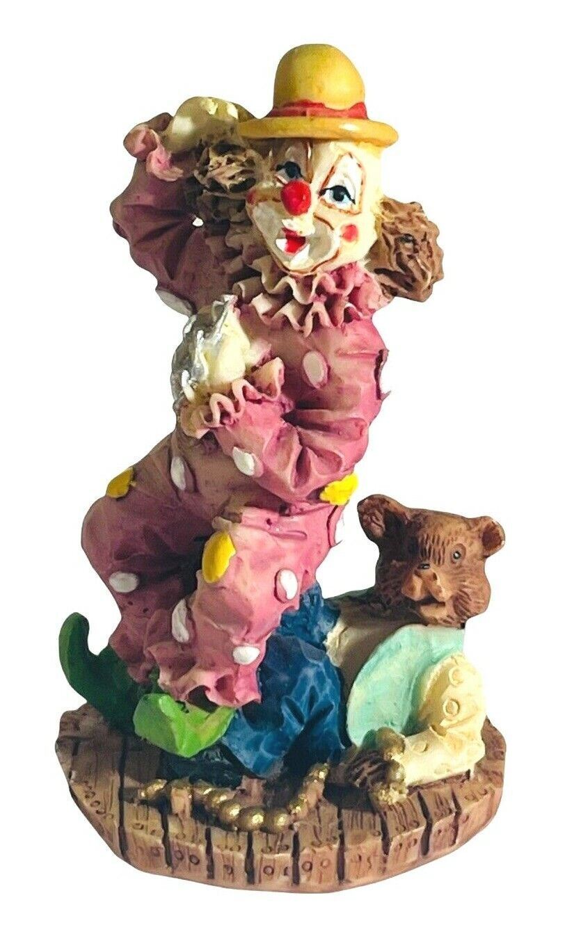 SITCO PORCELAIN CLOWNS #156 & 154 (H-3"x W-2") LOT OF 2~VINTAGE/MINT CONDITION