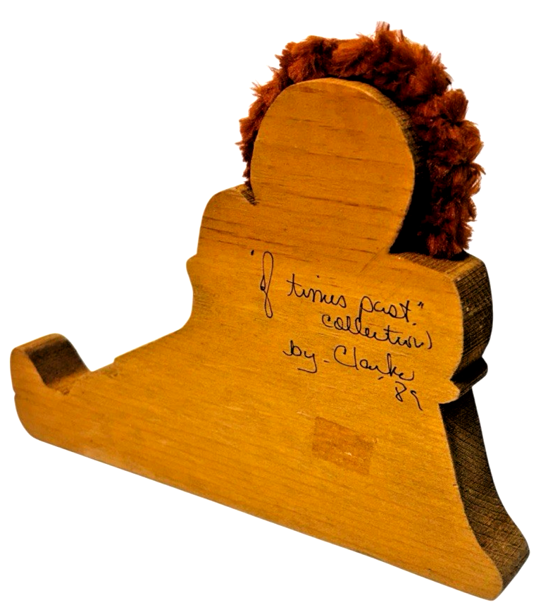 1989 Decorative Raggedy Ann & Andy Wooden Shelf Bookends & Miniature Wood Ladder6