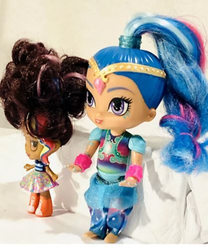 Nickelodeon Dolls "Shimmer 6''T & Zahramay 4''T" LOT of 2 VINTAGE ~ Pre-Owned
