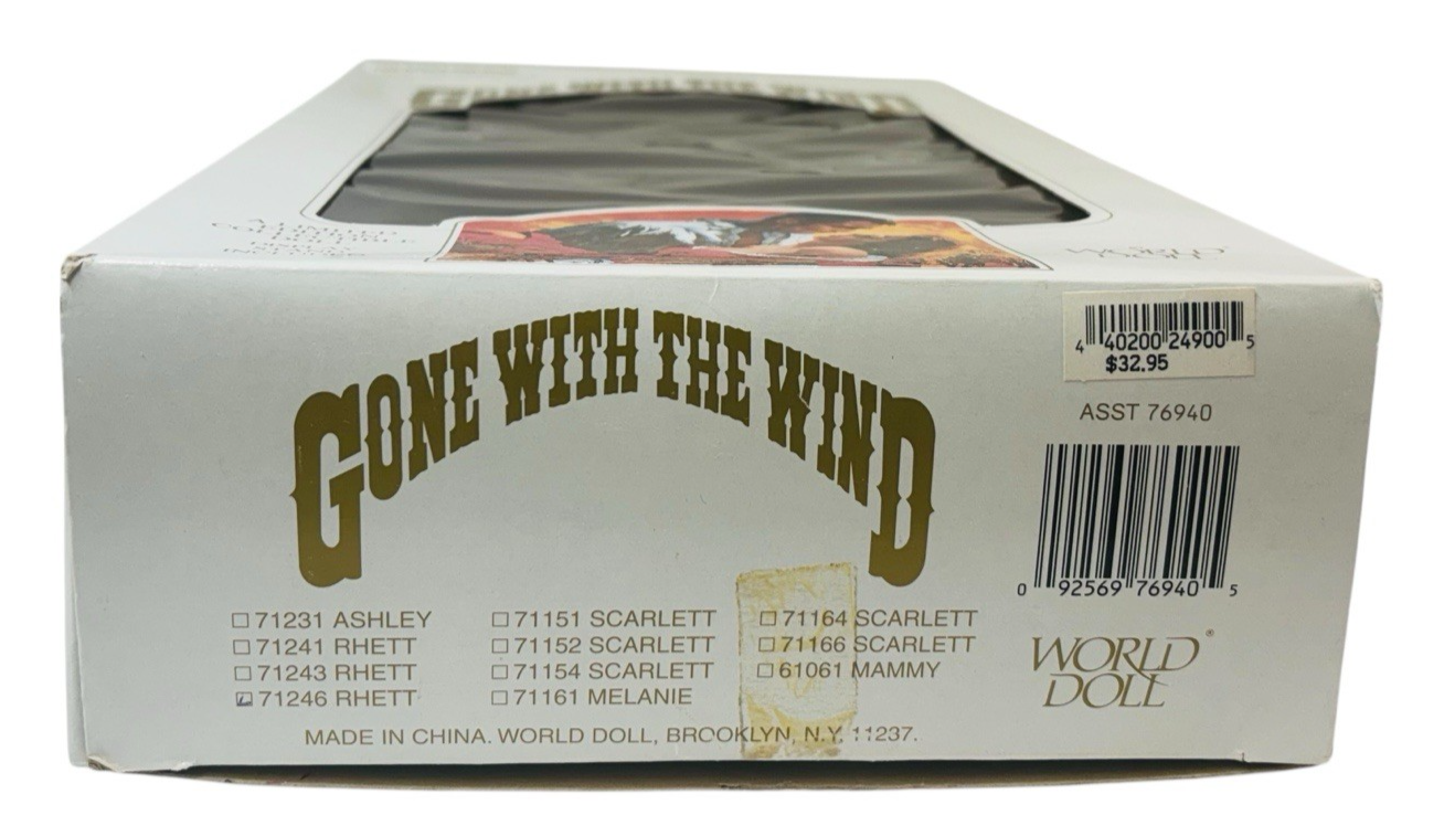 1989 GONE WITH THE WIND 50th Anniversary ed. Portrait Doll RHETT BUTLER 11” NRFB7