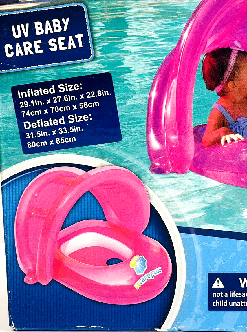 H2O GO Baby Care Seat Pool/Beach Summer Float 29.1" X 27.6" UV  New  Sealed2